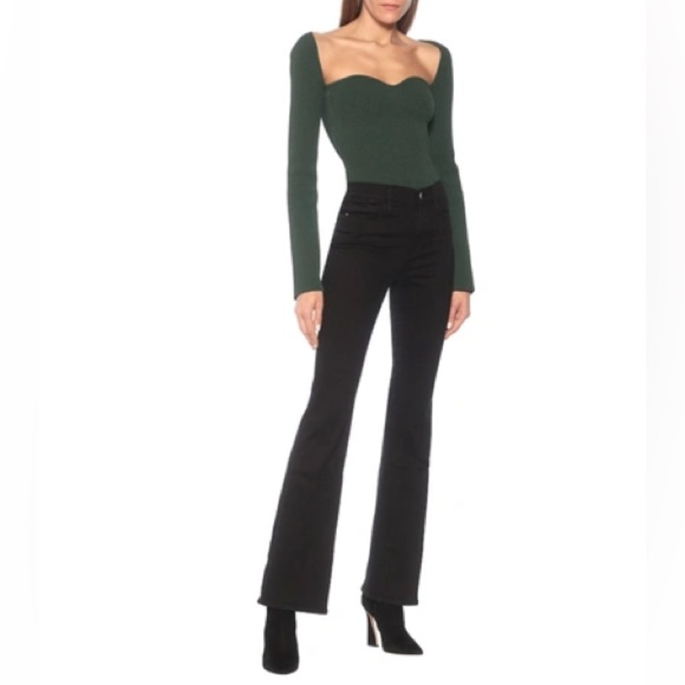 FRAME Le Forever Karlie Flare High-rise Jeans In Black size 25